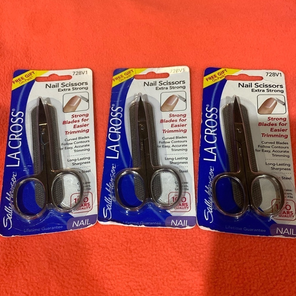 2/$20.  Nail Scissors Bundle Extra Strong Sally Hansen NWT